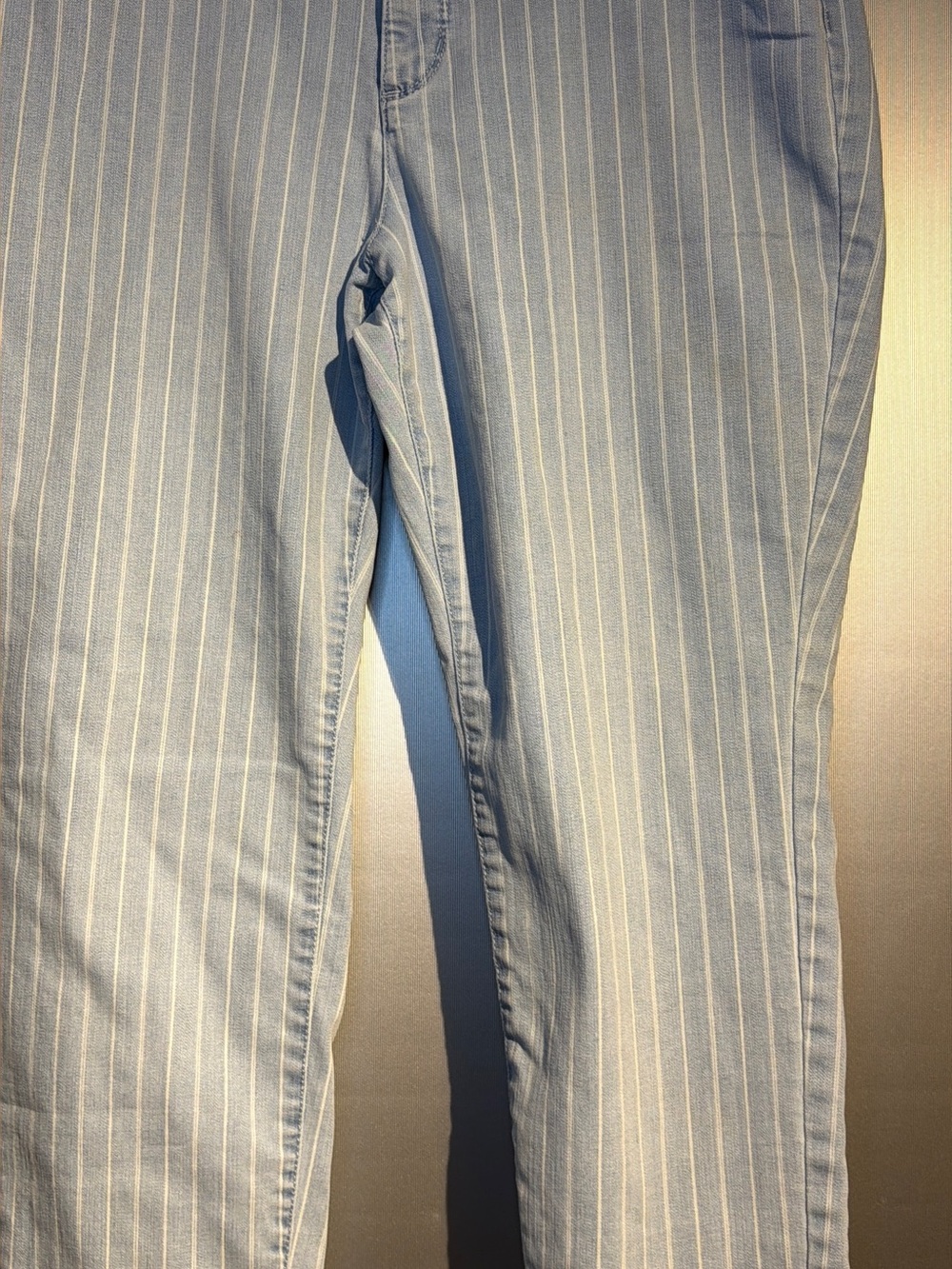 Charter Club Light Blue Pinstripe Slim Jeans